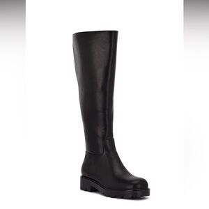 Nine West Women's Black Knee-High Chunky Sole Boots size 9.5